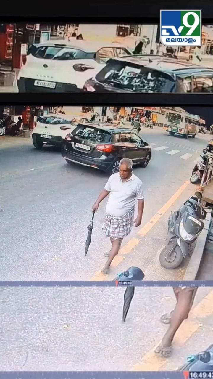 കാർ ഓവർടേക്ക് ചെയ്യുന്നു, ബൈക്കാണെങ്കിൽ ഓവർ സ്പീഡും, അപകടത്തിൻ്റെ വീഡിയോ