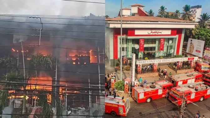 കോഴിക്കോട് ജയലക്ഷ്മി സില്‍ക്‌സില്‍ വന്‍ തീപിടിത്തം