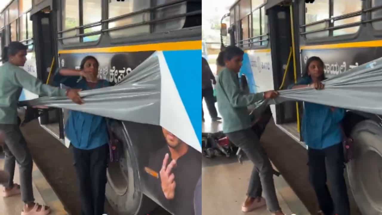 Viral Video: നിയമം കൈയ്യിലെടുത്തല്ല, ഇതാണ് സ്ത്രീശക്തി; കർണാടകയിൽ ലഹരി പരസ്യത്തിനെതിരെ ഇവർ ചെയ്തത് കണ്ടോ