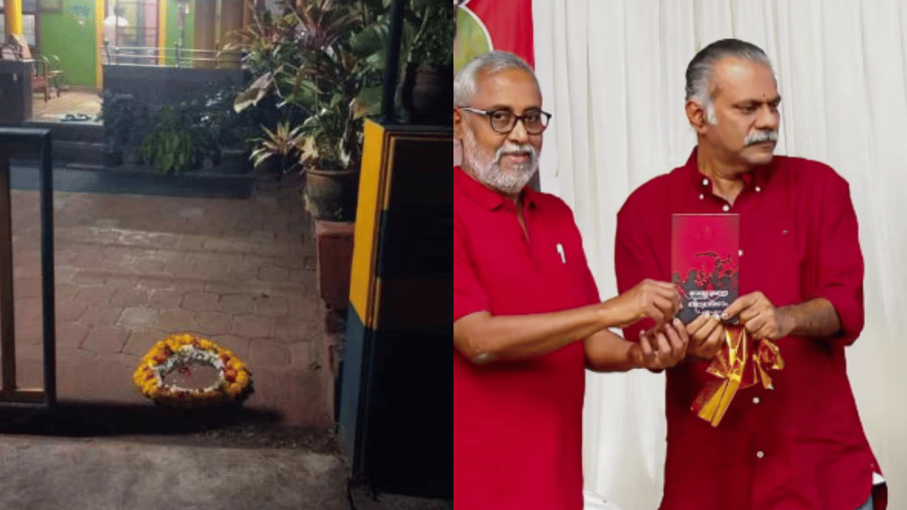 VS Anilkumar: വി.എസ്. അനിൽകുമാറിന്റെ വീടിന് മുന്നിൽ റീത്ത്, പോലീസിൽ പരാതി നൽകി VS Anilkumar: വി.എസ്. അനിൽകുമാറിന്റെ വീടിന് മുന്നിൽ റീത്ത്, പോലീസിൽ പരാതി നൽകി