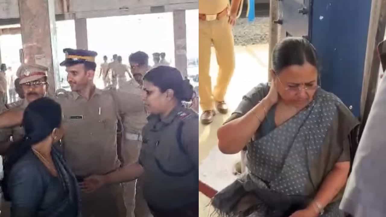 Veena George : സുരക്ഷ വീഴ്ച, KSU പ്രതിഷേധം അതിരുവിട്ടു; മന്ത്രി വീണാ ജോർജിന് പരിക്ക്