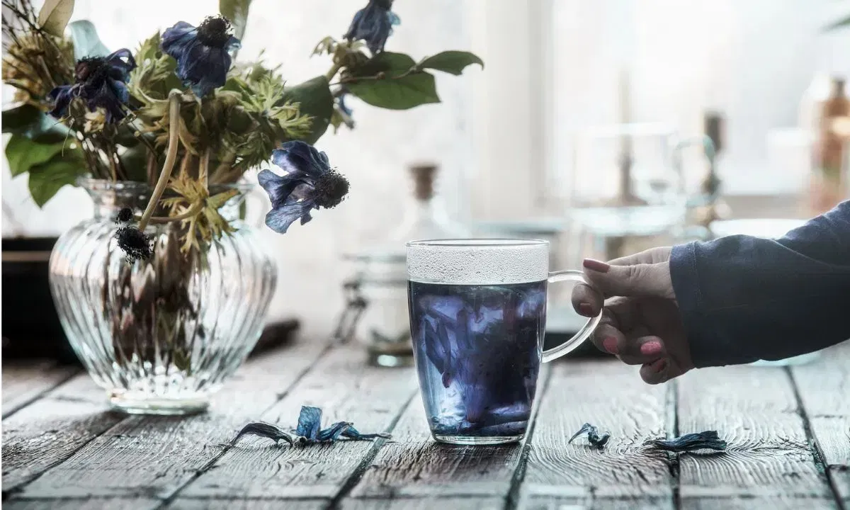 ബ്ലൂ ടീയിൽ ധാരാളമായി കാണപ്പെടുന്ന 'ആന്തോസയാനിൻ' പോലുള്ള ആന്റി ഓക്സിഡന്റുകൾ ഓക്സിഡേറ്റീവ് സ്ട്രെസ് കുറയ്ക്കാൻ സഹായിക്കുന്നു. ഇത് കോശങ്ങളുടെ ആരോഗ്യം നിലനിർത്തുകയും മാനസികാവസ്ഥ മെച്ചപ്പെടുത്തുകയും ചെയ്യുന്നു.