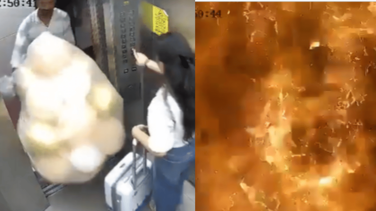 Viral Video: ബലൂണുമായി ലിഫ്റ്റിൽ കേറി, പിന്നാലെ പൊട്ടിത്തെറി; ഞെട്ടിക്കുന്ന ദൃശ്യങ്ങൾ പുറത്ത്