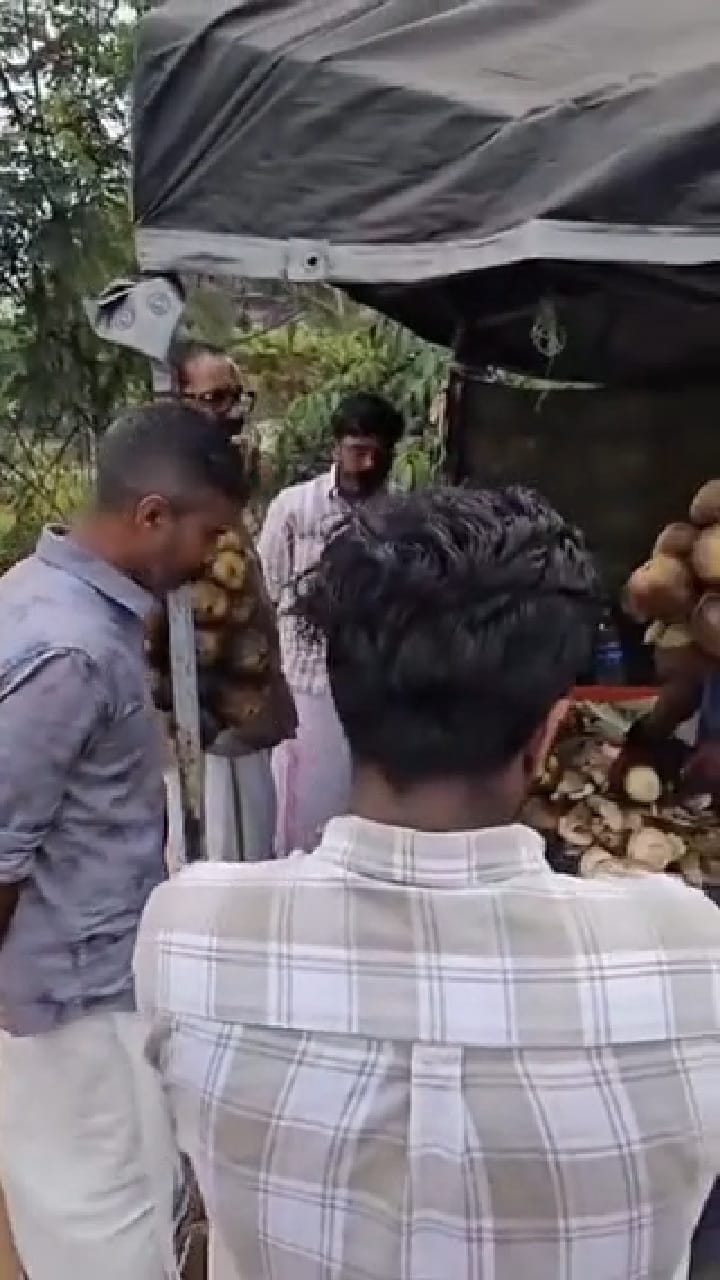 ചൂടിന് നല്ലത്! പനനൊങ്ക് ആസ്വദിച്ച് കെ. സുരേന്ദ്രന്‍