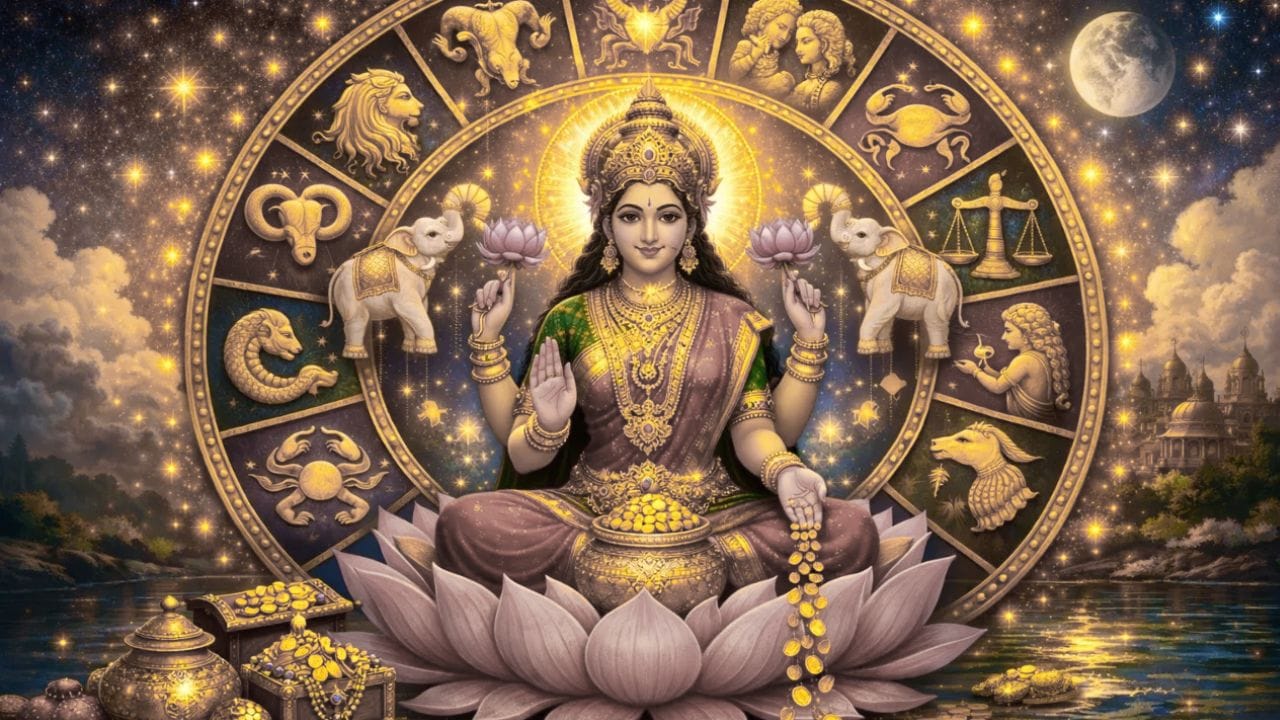 ജ്യോതിഷപ്രകാരം ഈ രാജയോഗം പണം, സന്തോഷം, സമൃദ്ധി, സാമ്പത്തിക പുരോഗതി എന്നിവയിലേക്ക് നയിക്കും. വിവിധ രാശികളുടെ ജീവിതത്തിൽ ഇത് വ്യത്യസ്തമായ സ്വാധീനങ്ങളാണ് ഉണ്ടാക്കുക.ഈ കാലയളവിൽ, കരിയറിൽ പുരോഗതി, ബിസിനസ്സിൽ ലാഭം, സമ്പത്ത് എന്നിവ നേടാനുള്ള ഉയർന്ന സാധ്യതയുണ്ട്.ജ്യോതിഷപ്രകാരം, ചൊവ്വ ചന്ദ്രനെ നോക്കുമ്പോഴോ ഈ രണ്ട് ഗ്രഹങ്ങളും പരസ്പരം കേന്ദ്രത്തിലോ ത്രികോണത്തിലോ ശക്തമായ ഒരു സ്ഥാനത്ത് സംക്രമിക്കുമ്പോഴോ, മഹാലക്ഷ്മി രാജയോഗം രൂപപ്പെടുന്നു. ഈ വർഷത്തെ മഹാലക്ഷ്മി രാജയോഗം പ്രധാനമായും മൂന്ന് രാശിക്കാരുടെ ജീവിതത്തിൽ വലിയ നേട്ടങ്ങളും സൗഭാഗ്യങ്ങളും ആണ് കൊണ്ടുവരുക ആ രാശിക്കാർ  ആരൊക്കെ എന്ന് നോക്കാം.(PHOTO: TV9 NETWORK)