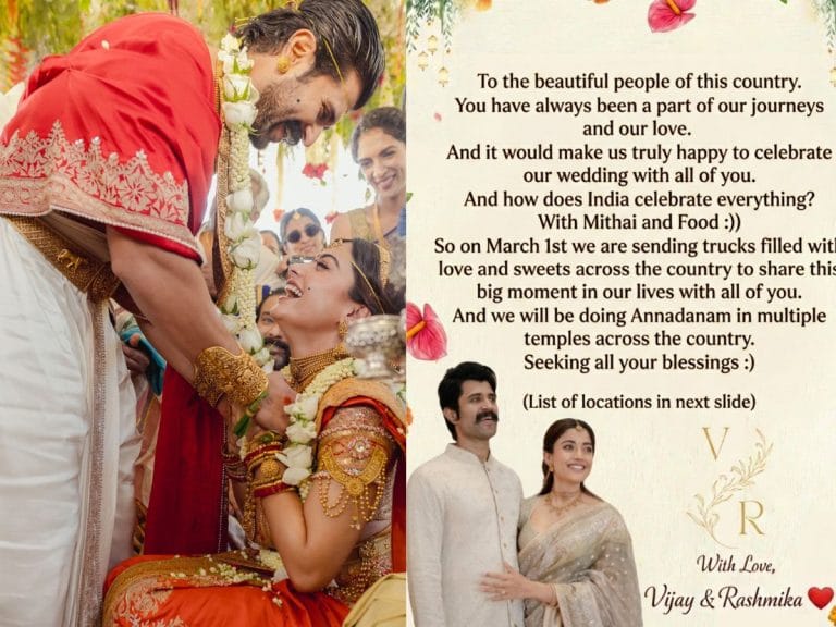 Vijay devarakonda Rashmika: വിരോഷ് വിവാഹത്തിന്റെ സദ്യ കഴിക്കണോ? ആരാധകരെ നിരാശരാക്കാതെ വിജയ് ദേവരക്കൊണ്ട, കയ്യടിച്ച് സോഷ്യൽ മീഡിയ