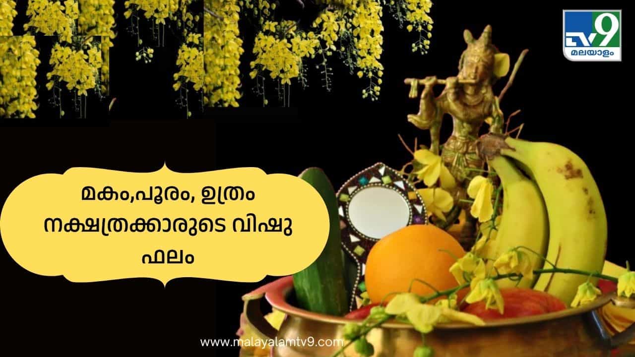 Vishu Phalam 2026:പുതിയ വാഹനം, വസ്തുവകകൾ, ധന നേട്ടം! മകം,പൂരം, ഉത്രം നക്ഷത്രക്കാരുടെ വിഷു ഫലം Vishu Phalam 2026:പുതിയ വാഹനം, വസ്തുവകകൾ, ധന നേട്ടം! മകം,പൂരം, ഉത്രം നക്ഷത്രക്കാരുടെ വിഷു ഫലം