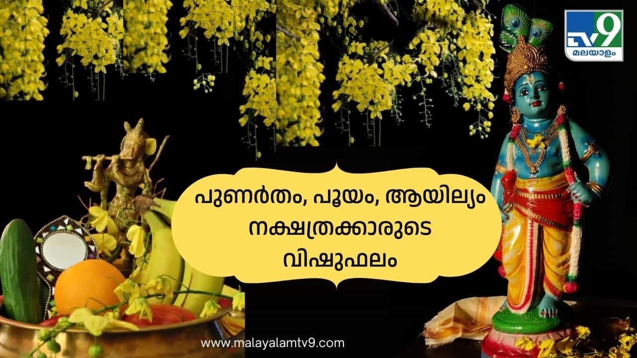 Vishu Phalam 2026: മാതാപിതാക്കൾക്ക് ദുരിതകാലം, സന്തോഷം, അഭിവൃദ്ധി! പുണർതം, പൂയം, ആയില്യം നക്ഷത്രക്കാരുടെ വിഷുഫലം Vishu Phalam 2026: മാതാപിതാക്കൾക്ക് ദുരിതകാലം, സന്തോഷം, അഭിവൃദ്ധി! പുണർതം, പൂയം, ആയില്യം നക്ഷത്രക്കാരുടെ വിഷുഫലം