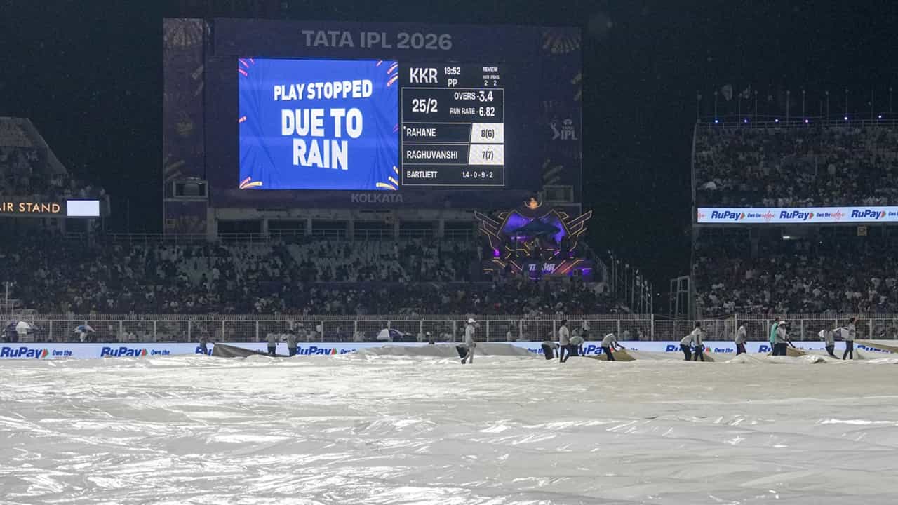 KKR vs PBKS: മഴ വില്ലനായി; കൊല്‍ക്കത്ത-പഞ്ചാബ് മത്സരം ഉപേക്ഷിച്ചു