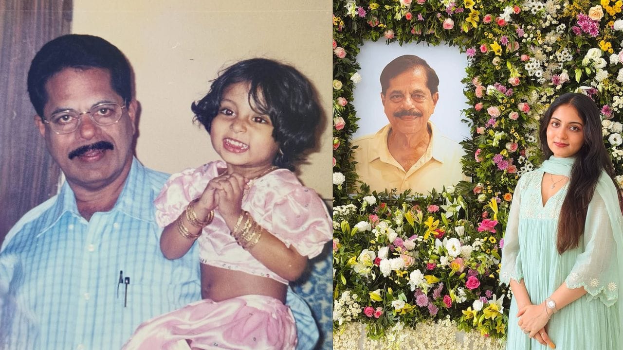 രണ്ടുദിവസം മുമ്പാണ് സിന്ധു കൃഷ്ണയുടെ അച്ഛൻ രംഗനാഥൻ അന്തരിച്ചത്. വാർദ്ധക്യസഹജമായ അസുഖങ്ങളെ തുടർന്നായിരുന്നു അദ്ദേഹത്തിന്റെ അന്ത്യം. അദ്ദേഹത്തിന്റെ മരണാനന്തര ചടങ്ങുകളെ ബന്ധപ്പെട്ട് ഇഷാനി കൃഷ്ണ പങ്കുവെച്ച ചില ചിത്രങ്ങൾക്ക് താഴെയാണ് ഇത്തവണ സോഷ്യൽ മീഡിയയുടെ വിമർശനങ്ങളും ചർച്ചകളും. അദ്ദേഹത്തിന്റെ വലിയ ഫോട്ടോയ്ക്ക് മുന്നിൽ എല്ലാവരും പുഞ്ചിരിച്ചുകൊണ്ട് നിൽക്കുന്ന ചിത്രമായിരുന്നു പങ്കുവെച്ചത്. (PHOTO: INSTAGRAM)