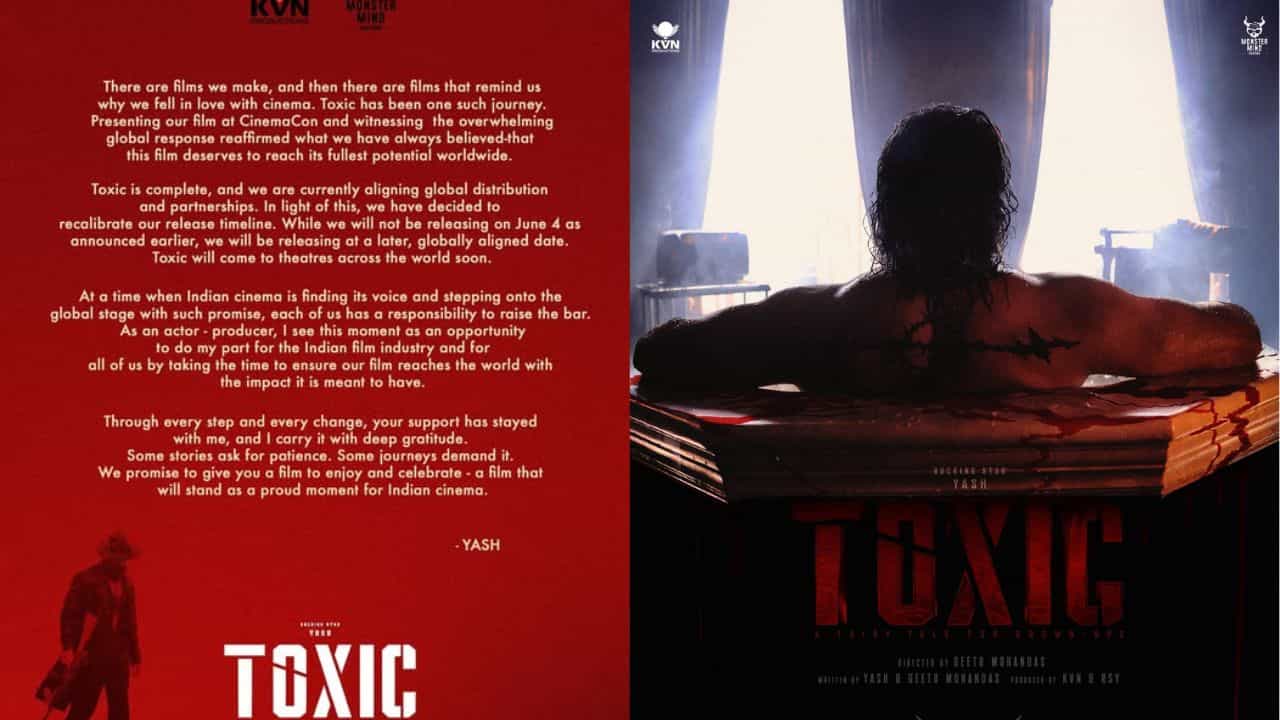 Toxic release postponed: ടോക്സിക് ഇനി ജൂൺ 4-ന് ഇല്ല, പുതിയ ആഗോള റിലീസ് തീയതി ഉടൻ