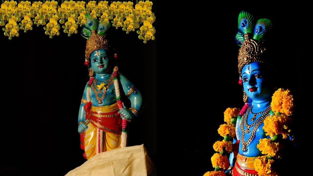 കൂടാതെ നിലവിളക്ക് കത്തിക്കുമ്പോൾ വളരെയധികം ശ്രദ്ധിക്കേണ്ടതുണ്ട്. ഒരിക്കലും നിലവിളക്കിന്റെ ദീപത്തിന്റെ നിഴൽ കൃഷ്ണവിഗ്രഹത്തിന്റെ മുഖത്ത് പതിയുന്ന രീതിയിൽ സ്ഥാപിക്കരുത്. നിഴൽ വീണ കൃഷ്ണവിഗ്രഹം കണികാണുന്നത് ശുഭകരമല്ല. കൂടാതെ കണികാണാൻ അഞ്ചു തിരിയിട്ട വിളക്കുകൾ കത്തിക്കുന്നതാണ് നല്ലത്. ചുറ്റും ചിരാതുകൾ കത്തിച്ചു വയ്ക്കുന്നത് നല്ലതാണ്. മാത്രമല്ല നിലവിളക്കിന്റെ വെളിച്ചത്തിൽ സ്വന്തം മുഖവും കണിയും കാണുന്ന രീതിയിൽ വേണം ക്രമീകരിക്കാൻ.(PHOTO: FACEBOOK/GETTY IMAGES)