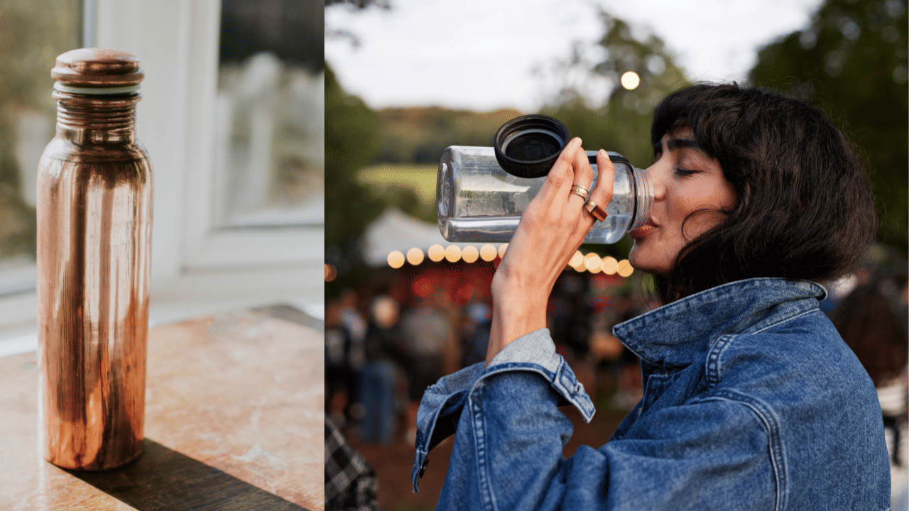 Water Bottles: കോപ്പർ vs ഗ്ലാസ് വാട്ടർ ബോട്ടിൽ; നല്ലതേത്?