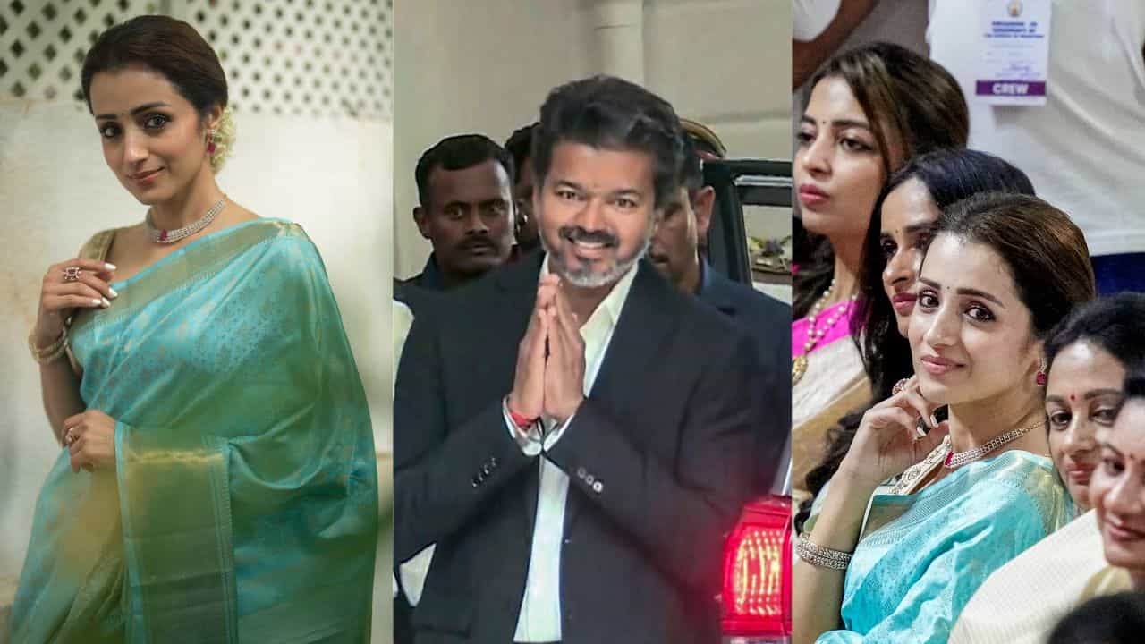Actress Trisha Krishnan:  സ്നേഹം ഉറക്കെ വിളിച്ചറിയക്കപ്പെടേണ്ടതാണ്; സത്യപ്രതിജ്ഞ ചടങ്ങിലെ അതേ സാരി ധരിച്ച് കുറിപ്പുമായി തൃഷ