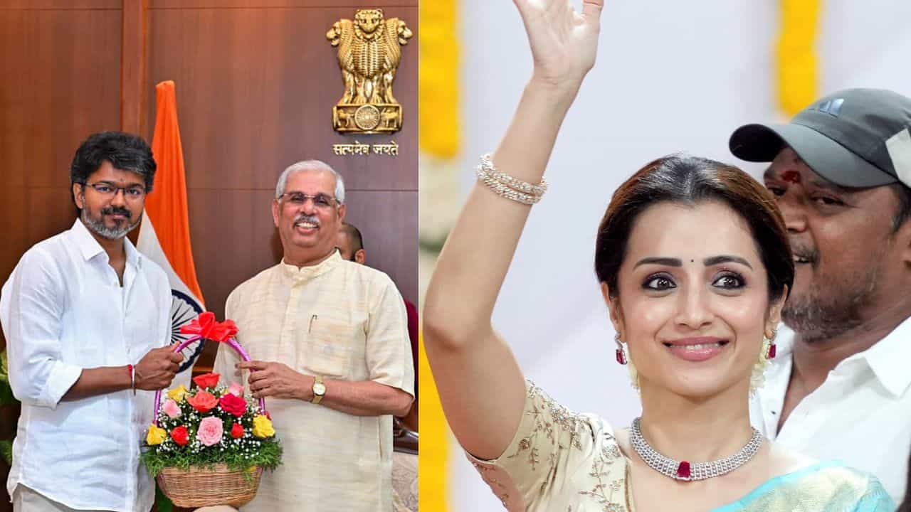 Trisha Krishnan: തമിഴകത്തിൻ്റെ നായകനായി വിജയ്; സത്യപ്രതിജ്ഞാ ചടങ്ങിൽ തിളങ്ങി തൃഷ, വീഡിയോകൾ വൈറൽ