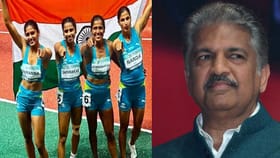 സ്വർണം നേടിയ വനിതാ റിലേ ടീമിനെ പ്രശംസിച്ച് ആനന്ദ് മഹീന്ദ്ര