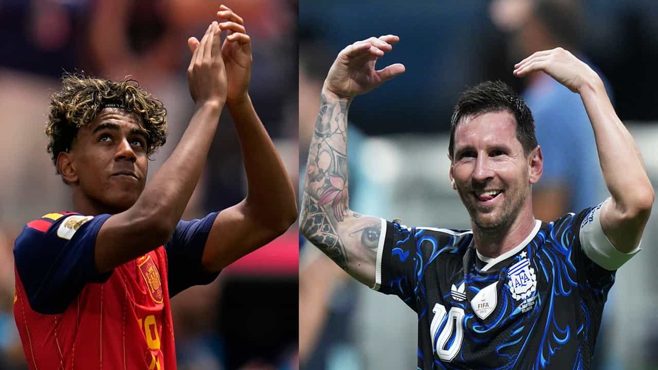 Lionel Messi vs Lamine Yamal: അന്ന് മെസി കുളിപ്പിച്ച ആ പൈതൽ; ഇന്ന് ലോകകപ്പ് ഫൈനലിൽ മെസിക്ക് നേർക്കുനേർ! Lionel Messi vs Lamine Yamal: അന്ന് മെസി കുളിപ്പിച്ച ആ പൈതൽ; ഇന്ന് ലോകകപ്പ് ഫൈനലിൽ മെസിക്ക് നേർക്കുനേർ!