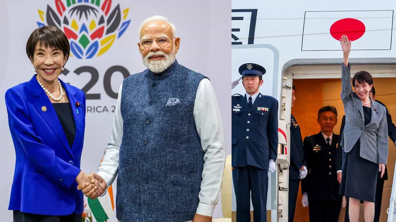 PM Modi-Sanae Takaichi Meeting: ജാപ്പനീസ് പ്രധാനമന്ത്രി ഇന്ത്യയില്, സ്വാഗതം ചെയ്ത് മോദി; എന്എന്ജി കരാറില് ഒപ്പുവെക്കും PM Modi-Sanae Takaichi Meeting: ജാപ്പനീസ് പ്രധാനമന്ത്രി ഇന്ത്യയില്, സ്വാഗതം ചെയ്ത് മോദി; എന്എന്ജി കരാറില് ഒപ്പുവെക്കും