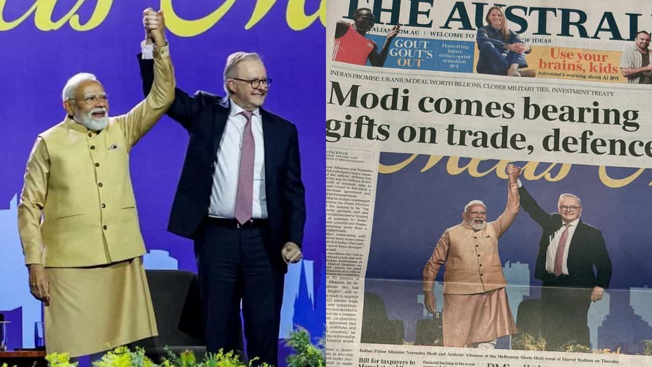 Narendra Modi: ഓസ്ട്രേലിയന് മാധ്യമങ്ങള് കീഴടക്കി പ്രധാനമന്ത്രി; 18 കരാറുകളിലെത്തി മിസ്റ്റര് ഇന്ത്യ Narendra Modi: ഓസ്ട്രേലിയന് മാധ്യമങ്ങള് കീഴടക്കി പ്രധാനമന്ത്രി; 18 കരാറുകളിലെത്തി മിസ്റ്റര് ഇന്ത്യ