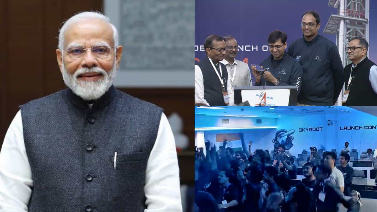 മോദിയുടെ കൈയെഴുത്തിൽ വന്ദേമാതരം ബഹിരാകാശത്ത്; സ്കൈറൂട്ട് വിക്രം 1 വിജയത്തെ അഭിനന്ദിച്ച് പ്രധാനമന്ത്രി മോദിയുടെ കൈയെഴുത്തിൽ വന്ദേമാതരം ബഹിരാകാശത്ത്; സ്കൈറൂട്ട് വിക്രം 1 വിജയത്തെ അഭിനന്ദിച്ച് പ്രധാനമന്ത്രി
