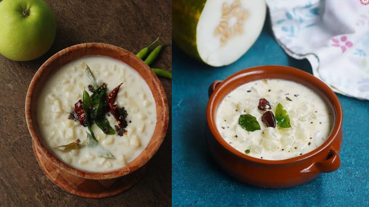 ഓണസദ്യയിൽ ഒഴിച്ചുകൂടാനാവാത്ത ഒന്നാണ് കിച്ചടിയും പച്ചടിയും. സ്ഥിരം ബീറ്റ്‌റൂട്ട്, പൈനാപ്പിൾ, അല്ലെങ്കിൽ പാവയ്ക്ക കിച്ചടികൾ ഉണ്ടാക്കി മടുത്തവർക്ക് ഇത്തവണ വേറൊരു വെറൈറ്റി റെസിപ്പി ട്രൈ ചെയ്താലോ... അതേ ഇത്തവണത്തെ ഓണം സദ്യയുടെ ഭംഗിയും രുചിയും ഇരട്ടിയാക്കുന്ന ഇൻസ്റ്റന്റ് ആപ്പിൾ കിച്ചടി മിനിറ്റുകൾക്കുള്ളിൽ എങ്ങനെ തയ്യാറാക്കാമെന്ന് നമുക്ക് നോക്കാം. (Image Credit Source: Getty Images) 
