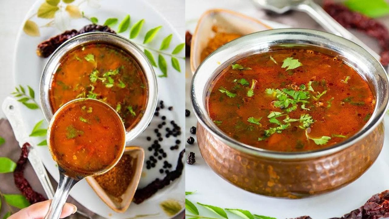 മറ്റൊരു പാനിൽ വെളിച്ചെണ്ണ ചൂടാക്കി കടുകും വറ്റൽമുളകും കറിവേപ്പിലയും താളിച്ച് രസത്തിലേക്ക് ഒഴിക്കുക. അല്പം സമയം പാത്രം അടച്ചുവെച്ച ശേഷം വിളമ്പാം. ചൂടു ചോറിനൊപ്പം ഈ രസം കൂടി ഉണ്ടെങ്കിൽ ഓണ സദ്യ കേമമാകും. ഓണസദ്യ കഴിച്ച ശേഷം മധുരമുള്ള പായസത്തിന് ശേഷവും ഒരു ഗ്ലാസ് രസം കുടിക്കുന്നത് ദഹനത്തിനും വയറു വീർക്കുന്നതിനും എല്ലാം വളരെ നല്ലതാണ്.