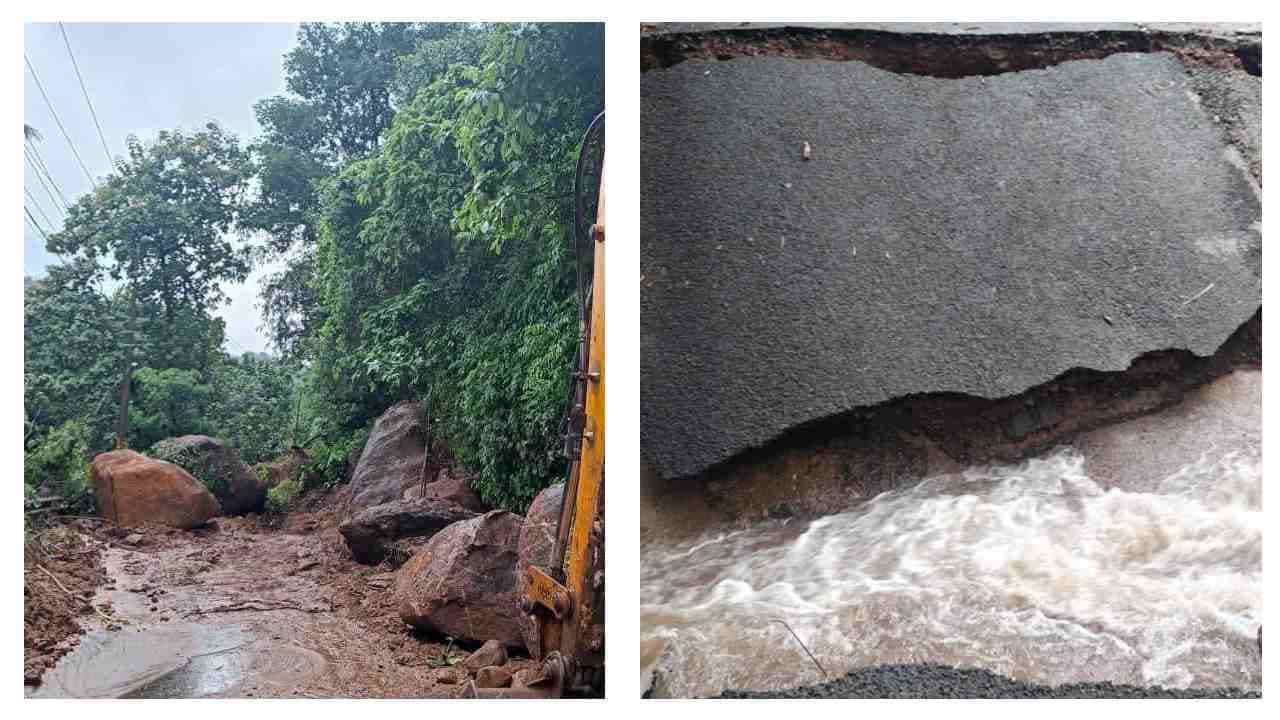 മഴ, മണ്ണിടിച്ചിൽ: താമരശ്ശേരി ചുരത്തിലൂടെയുള്ള യാത്രയ്ക്ക് നിയന്ത്രണം; 6 പ്രധാന പാതകളിൽ ഗതാഗത തടസം മഴ, മണ്ണിടിച്ചിൽ: താമരശ്ശേരി ചുരത്തിലൂടെയുള്ള യാത്രയ്ക്ക് നിയന്ത്രണം; 6 പ്രധാന പാതകളിൽ ഗതാഗത തടസം