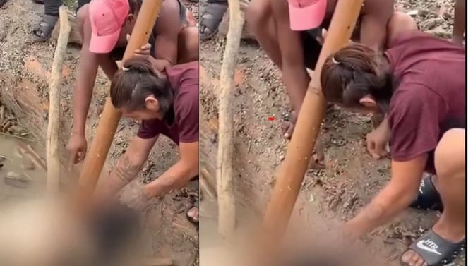 മുടിയിൽ പിടിച്ചുവലിച്ച് മൃതദേഹത്തിൽ നിന്ന് ക്രൂരമായ മോഷണം