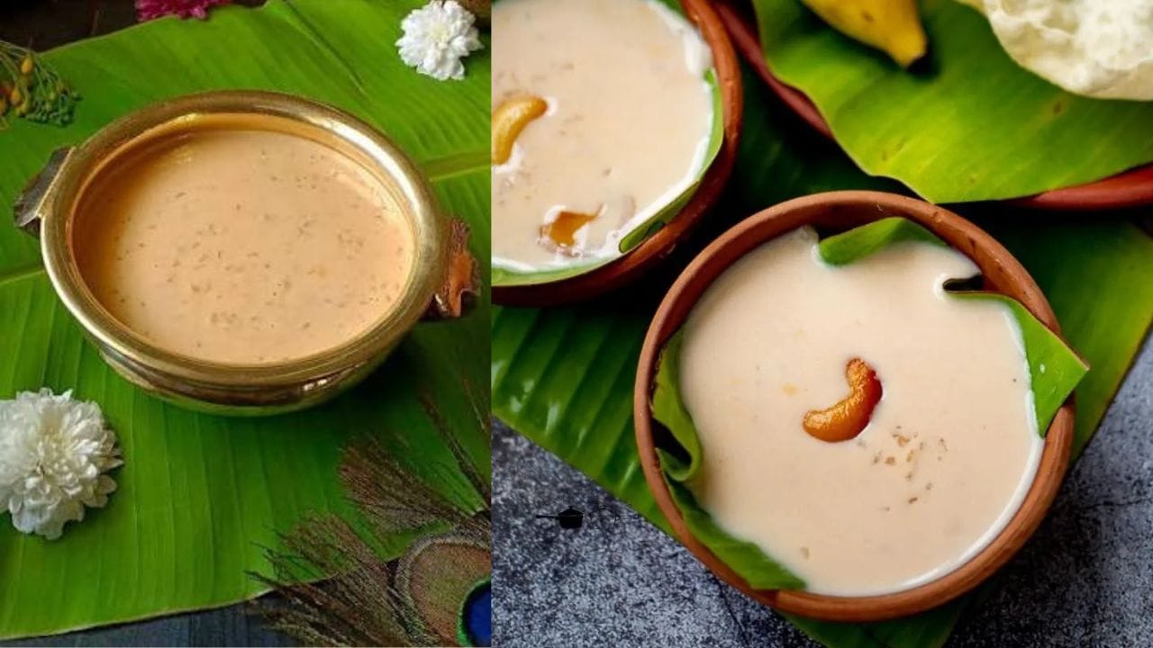 ശേഷം കുക്കർ അടയ്ക്കാം. കുക്കറിന്റെ അടപ്പ് അടച്ച്, വിസിൽ ഇട്ട് മീഡിയം തീയിൽ വെയ്ക്കുക. ഒരു വിസിൽ വന്ന ഉടൻ തന്നെ തീ ഏറ്റവും കുറച്ച്  വെയ്ക്കുക. കുറഞ്ഞ തീയിൽ 20 മുതൽ 25 മിനിറ്റ് വരെ വേവിക്കുക. ഈ സമയത്ത് പാൽ പതുക്കെ വെന്ത് കുക്കറിനുള്ളിൽ വെച്ച് തന്നെ നല്ല മനോഹരമായ പിങ്ക് നിറമായി മാറും. 25 മിനിറ്റിനു ശേഷം അടുപ്പ് ഓഫ് ചെയ്ത്, കുക്കറിലെ പ്രഷർ പൂർണ്ണമായും പോകുന്നതുവരെ കാത്തിരിക്കുക. 
