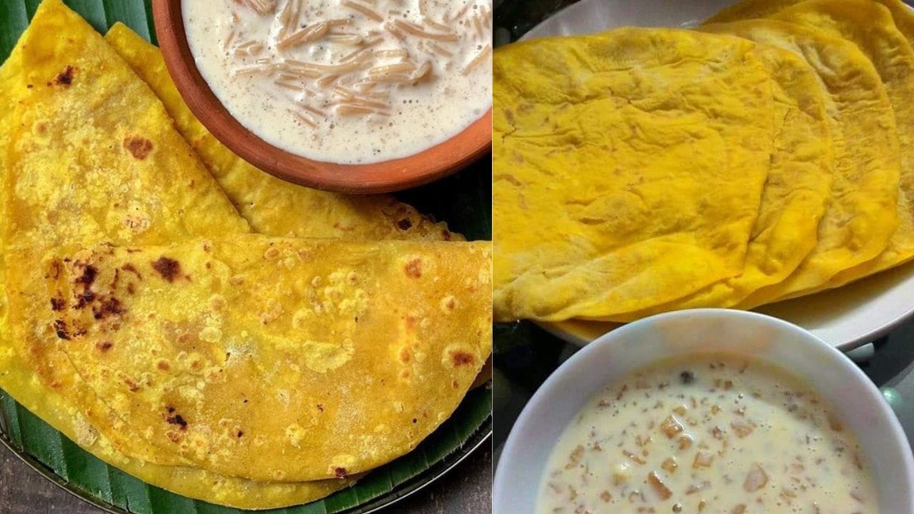 ചേരുവകൾ: കടലപ്പരിപ്പ്: 1 കപ്പ്, ശർക്കര / പഞ്ചസാര: 1 കപ്പ് (മധുരത്തിന് അനുസരിച്ച്), ഏലയ്ക്കാപ്പൊടി: 1/2 ടീസ്പൂൺ, മഞ്ഞൾപ്പൊടി: 1/4 ടീസ്പൂൺ, ചോറ് (വേവിച്ചത്): 1 ടേബിൾ സ്പൂൺ (ബോളി നല്ല സോഫ്റ്റാകാൻ), മൈദ: 1 കപ്പ്, മഞ്ഞൾപ്പൊടി / ഫുഡ് കളർ: ഒരു നുള്ളു, നെയ്യ് / നല്ലെണ്ണ: 3-4 ടേബിൾ സ്പൂൺ, വെള്ളം: ആവശ്യത്തിന്, ഉപ്പ്: ഒരു നുള്ളു എന്നിവയാണ് നല്ല കൊതിയൂറും പാൽപ്പായസം തയ്യാറാക്കാൻ ആവശ്യമായ ചേരുവകൾ.