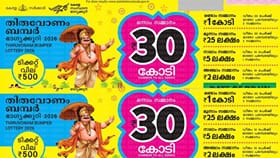 ഓണം ബമ്പറിലൂടെ സർക്കാരിന് എത്ര കിട്ടി? 30 കോടി സമ്മാനത്തിന്...