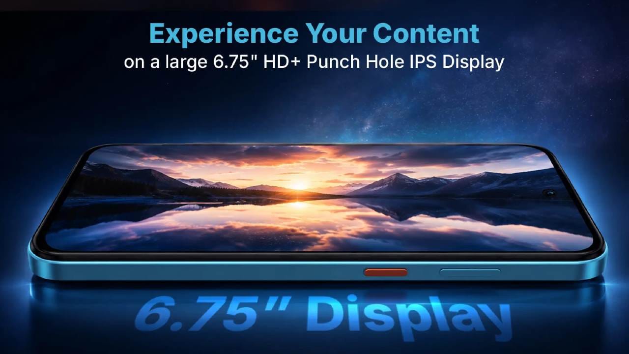 പ്രധാന ഫീച്ചറുകൾ: 6.75 ഇഞ്ച് (720×1600 പിക്സൽ) HD+ IPS LCD സ്ക്രീൻ, 120Hz റിഫ്രഷ് റേറ്റ്, 450nits വരെ HBM ബ്രൈറ്റ്നസ് എന്നിവ ഇതിലുണ്ട്. 2.4GHz ഒക്ടാ-കോർ മീഡിയടെക് ഡിമെൻസിറ്റി 7100 6nm പ്രോസസർ ആണ് ഈ 5ജി ഫോണിന്റെ കരുത്ത്.