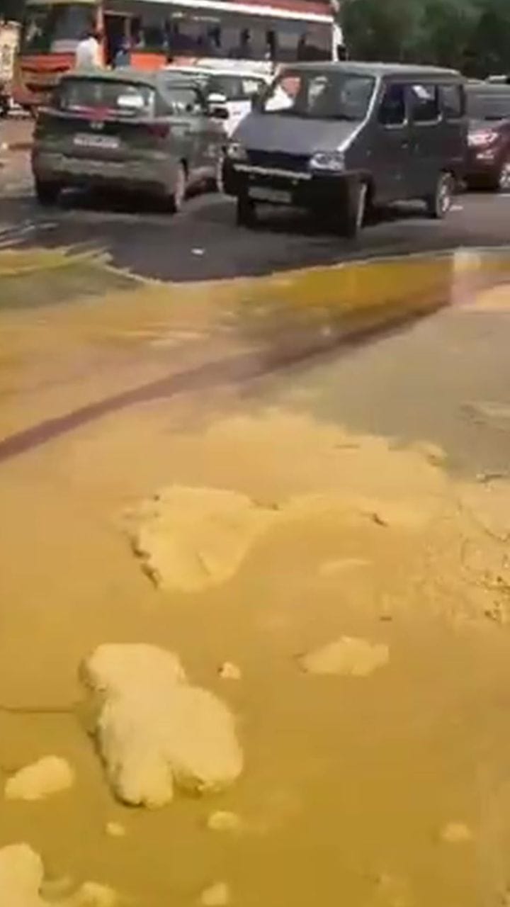 നെയ്യുമായി പോയ ലോറി മറിഞ്ഞു, ഒടുവിൽ