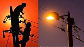തെരുവ് വിളക്കിനായി വൈദ്യുതി ലൈൻ വലിക്കുന്നതിനിടയിൽ ഷോക്കേറ്റ്...