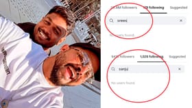 അണ്‍ഫോളോ ചെയ്തു! പരിചയം കാണിക്കാതെ സഞ്ജുവും ശ്രീശാന്തും