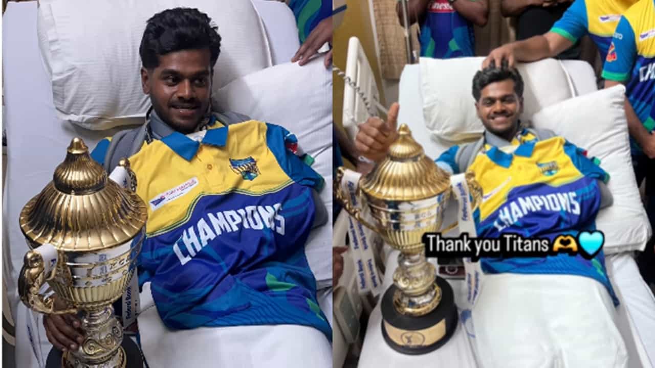 KCL 2026: കപ്പുമായി കൂട്ടുകാരെത്തി; ആശുപത്രി കിടക്കയില് കിരീടനേട്ടം ആഘോഷിച്ച് ഷോണ് റോജര് KCL 2026: കപ്പുമായി കൂട്ടുകാരെത്തി; ആശുപത്രി കിടക്കയില് കിരീടനേട്ടം ആഘോഷിച്ച് ഷോണ് റോജര്