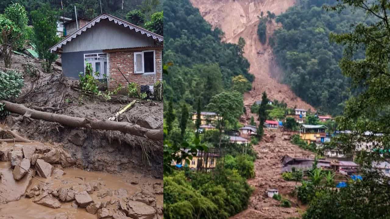 Sikkim Landslide: കനത്ത മഴയ്ക്കൊപ്പം ഉരുൾപൊട്ടലും, സിക്കിമിൽ മുപ്പതോളം വീടുകൾ ഒലിച്ചുപോയി Sikkim Landslide: കനത്ത മഴയ്ക്കൊപ്പം ഉരുൾപൊട്ടലും, സിക്കിമിൽ മുപ്പതോളം വീടുകൾ ഒലിച്ചുപോയി