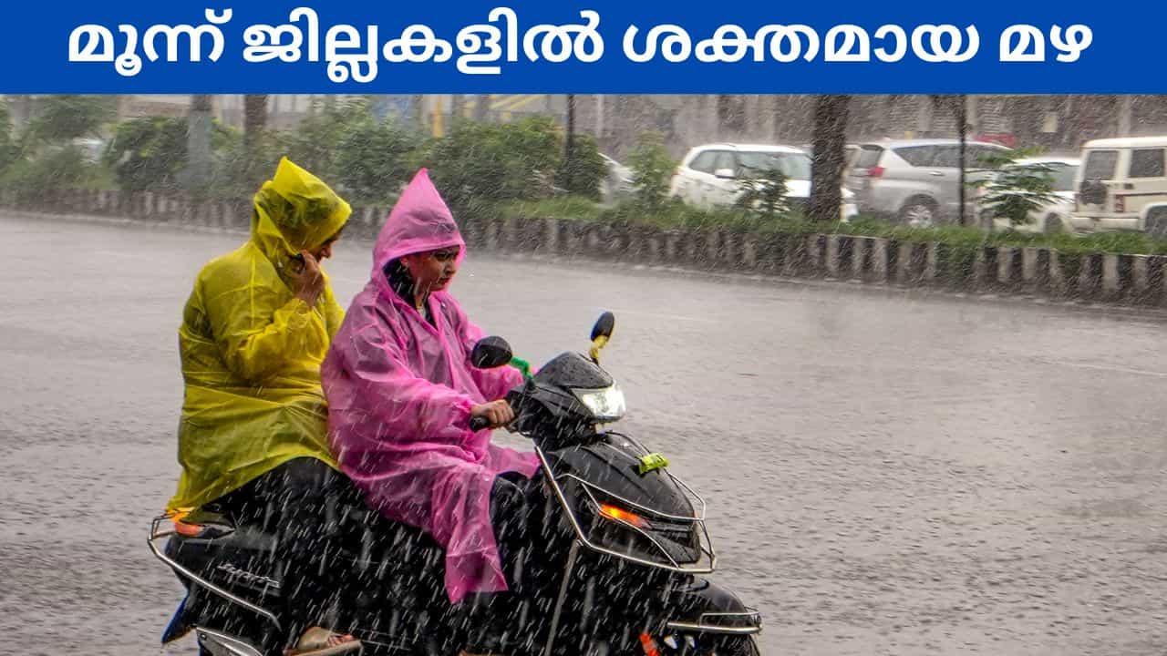 Kerala Weather Update: കുടയെടുത്തോണേ.... മൂന്ന് ജില്ലകളിൽ ശക്തമായ മഴ; കാലാവസ്ഥ പ്രവചനം Kerala Weather Update: കുടയെടുത്തോണേ.... മൂന്ന് ജില്ലകളിൽ ശക്തമായ മഴ; കാലാവസ്ഥ പ്രവചനം