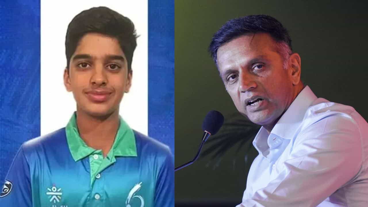 തടഞ്ഞിടുന്ന വന്മതിൽ അല്ല, ഇത് അടിച്ച് പറത്തുന്ന മകൻ മതിൽ; 41 പന്തിൽ 85 റൺസ് നേടി രാഹുൽ ദ്രാവിഡിന്റെ മകൻ തടഞ്ഞിടുന്ന വന്മതിൽ അല്ല, ഇത് അടിച്ച് പറത്തുന്ന മകൻ മതിൽ; 41 പന്തിൽ 85 റൺസ് നേടി രാഹുൽ ദ്രാവിഡിന്റെ മകൻ