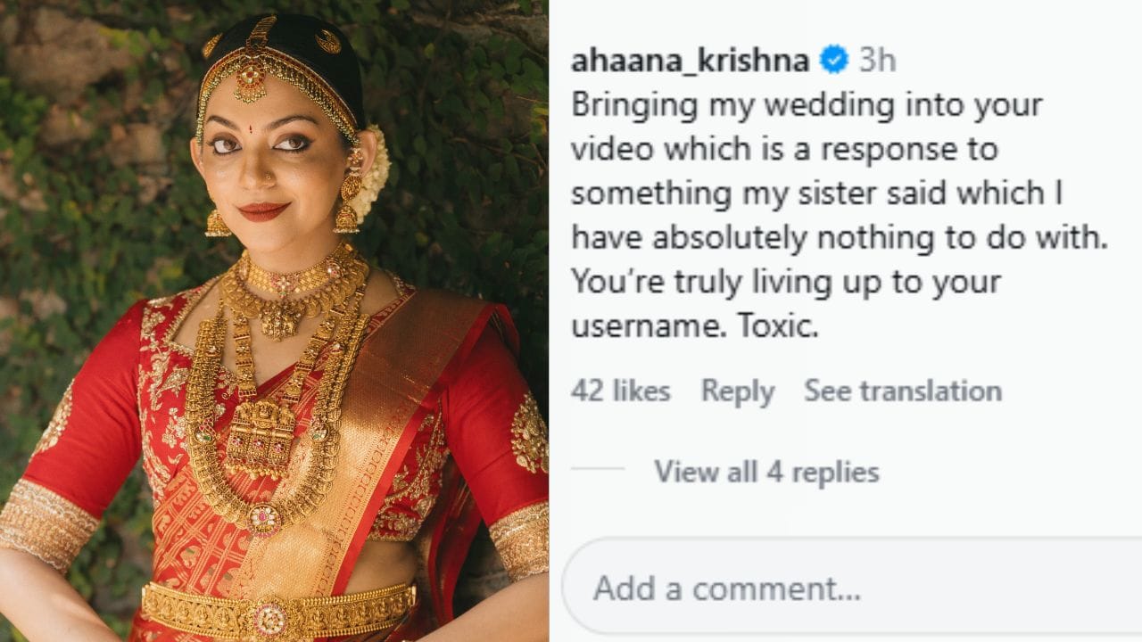 എന്നാൽ ഇതിനു മറുപടിയായി ഇപ്പോൾ അഹാന കൃഷ്ണയാണ് രംഗത്തെത്തിയത്. തന്റെ സഹോദരി പറഞ്ഞ ഒരു കാര്യത്തോടുള്ള പ്രതികരണം എന്ന നിലയിൽ തന്റെ വിവാഹത്തെയും നിങ്ങൾ നിങ്ങളുടെ വീഡിയോയിൽ ഉൾപ്പെടുത്തിയിരിക്കുന്നു. എന്നാൽ ആ കാര്യവുമായി തനിക്ക് യാതൊരു ബന്ധവുമില്ല. നിങ്ങളുടെ യൂസർ നെയിം അന്വർത്തമാക്കുന്ന രീതിയിൽ തന്നെയാണ് താങ്കൾ പെരുമാറുന്നത് തീർത്തും ടോക്സിസ് തന്നെയാണ് താങ്കൾ എന്നാണ് അഹാന മറുപടി നൽകിയിരിക്കുന്നത്.
