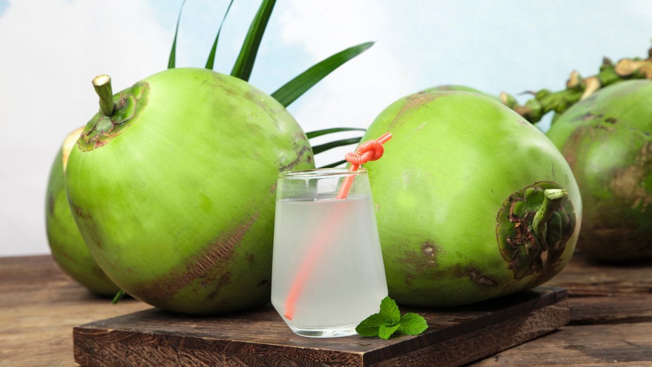 ദഹനവ്യവസ്ഥയെ എളുപ്പത്തിൽ തണുപ്പിക്കാൻ ഏറ്റവും മികച്ച പ്രകൃതിദത്ത പാനീയമാണ് കരിക്കിൻ വെള്ളം. ഇതിലെ ഇലക്ട്രോലൈറ്റുകൾ ശരീരത്തിലെ പി.എച്ച് നില കൃത്യമായി നിലനിർത്താൻ സഹായിക്കുന്നു. ഇതുവഴി അസിഡിറ്റി പെട്ടെന്ന് കുറയുന്നു. ആഘോഷവേളകളിൽ ഒരു ഗ്ലാസ് കരിക്കിൻ വെള്ളം കുടിക്കുന്നത് ദാഹം മാറ്റുന്നതിനൊപ്പം തന്നെ മികച്ച ദഹനത്തിനും വയറിൻ്റെ മൊത്തത്തിലുള്ള ആരോഗ്യത്തിനും വളരെ നല്ലതാണ്.