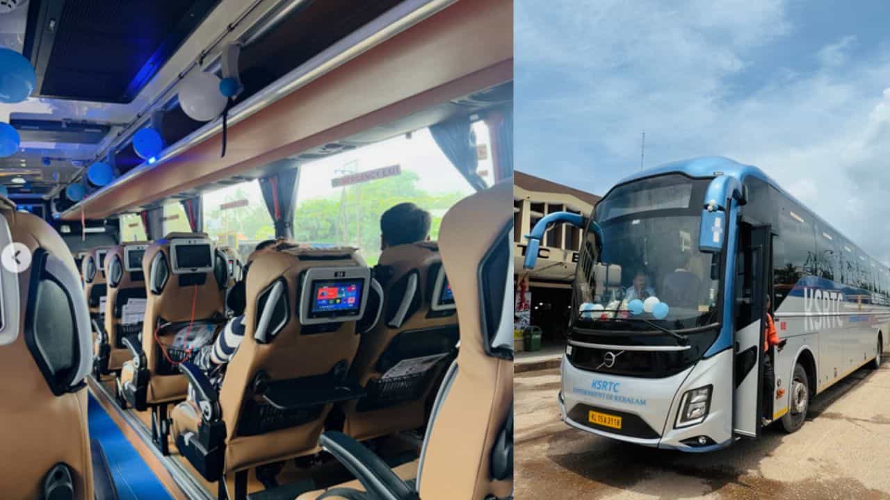 KSRTC Volvo Bus: റോഡിലും വിമാനയാത്രയുടെ സുഖം! കെഎസ്ആർടിസിയുടെ പ്രീമിയം വോൾവോ ബസിലെ സൗകര്യങ്ങൾ KSRTC Volvo Bus: റോഡിലും വിമാനയാത്രയുടെ സുഖം! കെഎസ്ആർടിസിയുടെ പ്രീമിയം വോൾവോ ബസിലെ സൗകര്യങ്ങൾ