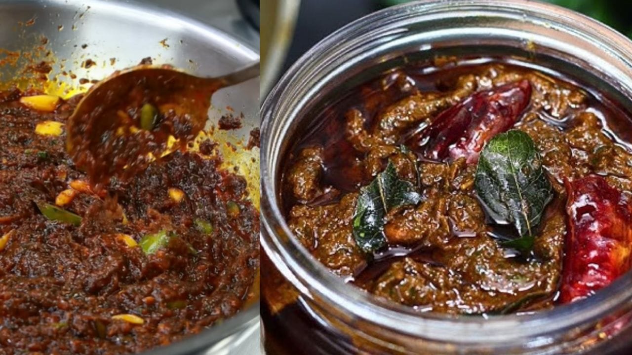 കറികളിൽ ഒഴിച്ചുകൂടാൻ കഴിയാത്ത ഒരു ഇലയാണ് കറിവേപ്പില. രുചികരം മാത്രമല്ല ആരോഗ്യകരമായ പല ഗുണങ്ങളും കറിവേപ്പിലയിൽ അടങ്ങിയിരിക്കുന്നു. കറിവേപ്പില കൊണ്ട് പല വിഭവങ്ങളും ഉണ്ടാക്കാം. എങ്കിൽ നിങ്ങൾ അച്ചാർ കഴിച്ചിട്ടുണ്ടോ. രുചികരമായ കറിവേപ്പില അച്ചാർ എങ്ങനെ തയ്യാറാക്കാം എന്ന് നോക്കാം.(IMAGE CREDIT SOURCE: SOCIAL MEDIA SCREEN GRAB)