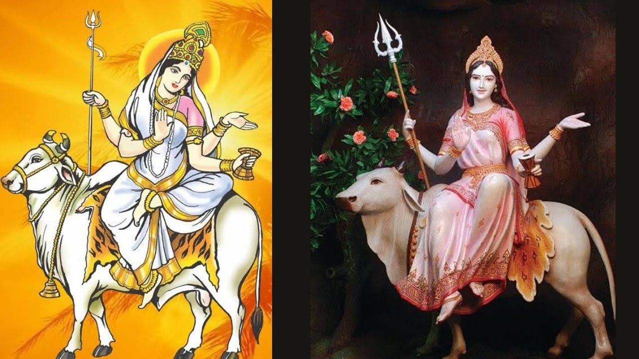 ഒന്നാം നാളിൽ ധരിക്കുവാനും പൂജയ്ക്ക് ഉപയോഗിക്കാനും ഏറ്റവും ഉത്തമം ചെറുനാരങ്ങയുടെ മഞ്ഞനിറം അല്ലെങ്കിൽ വെള്ളയോ ആണ്. ഇത് ശുദ്ധിയും പോസിറ്റീവ് എനർജിയും ആണ് പ്രതീകപ്പെടുത്തുന്നത്. പൂജയ്ക്ക് വേണ്ടി അതിരാവിലെ കുളിച്ച് ശുദ്ധിയായി പൂജാമുറി വൃത്തിയാക്കുക ശേഷം വിളക്ക് കൊളുത്തി ദേവിയെ മനസ്സിൽ ധ്യാനിക്കണം. 