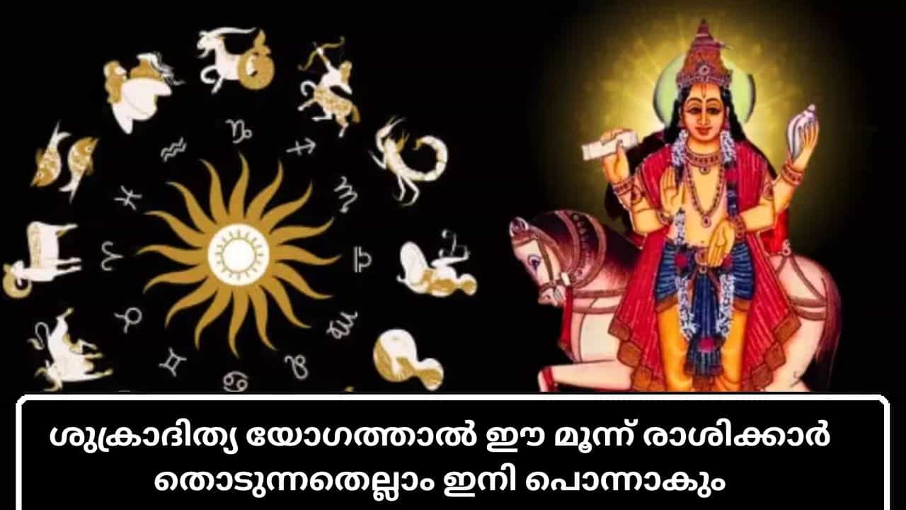 Shukraditya Yog 2026: ശുക്രാദിത്യ യോഗത്താൽ ഈ മൂന്ന് രാശിക്കാർ തൊടുന്നതെല്ലാം ഇനി പൊന്നാകും Shukraditya Yog 2026: ശുക്രാദിത്യ യോഗത്താൽ ഈ മൂന്ന് രാശിക്കാർ തൊടുന്നതെല്ലാം ഇനി പൊന്നാകും