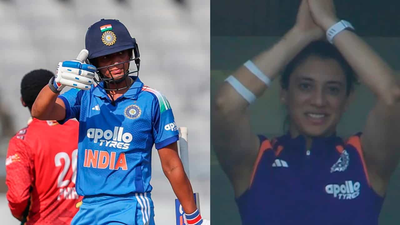 ഭിന്നതയുണ്ടെന്ന് ആരാ പറഞ്ഞത്? ഹർമൻപ്രീതിന്റെ സെഞ്ചുറി നേട്ടത്തിൽ എഴുന്നേറ്റുനിന്ന് കൈയടിച്ച് സ്മൃതി മന്ദാന ഭിന്നതയുണ്ടെന്ന് ആരാ പറഞ്ഞത്? ഹർമൻപ്രീതിന്റെ സെഞ്ചുറി നേട്ടത്തിൽ എഴുന്നേറ്റുനിന്ന് കൈയടിച്ച് സ്മൃതി മന്ദാന